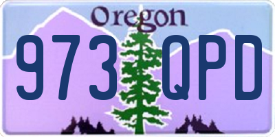 OR license plate 973QPD