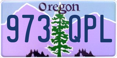 OR license plate 973QPL