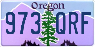OR license plate 973QRF