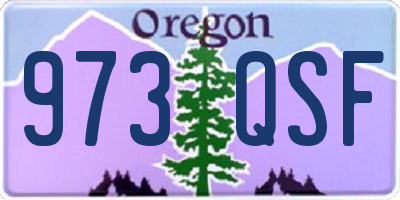 OR license plate 973QSF