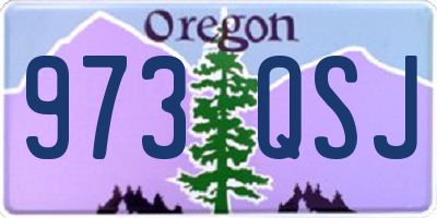 OR license plate 973QSJ