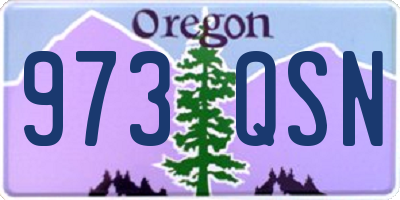 OR license plate 973QSN