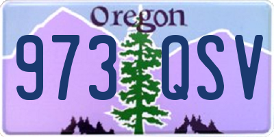 OR license plate 973QSV