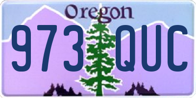 OR license plate 973QUC