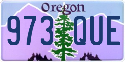 OR license plate 973QUE