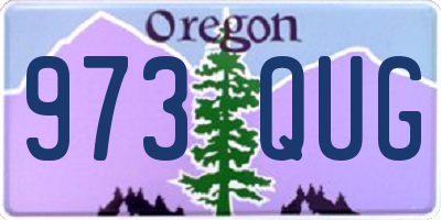 OR license plate 973QUG