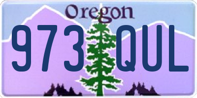 OR license plate 973QUL