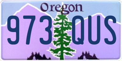 OR license plate 973QUS