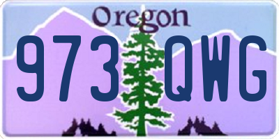 OR license plate 973QWG