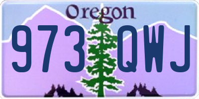 OR license plate 973QWJ