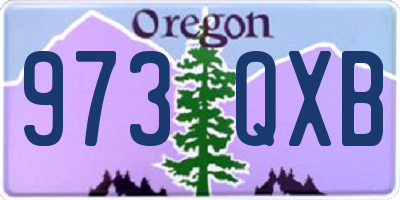 OR license plate 973QXB
