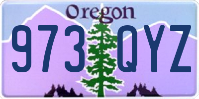 OR license plate 973QYZ