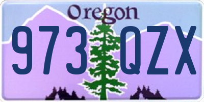 OR license plate 973QZX