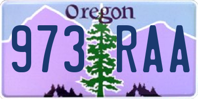 OR license plate 973RAA