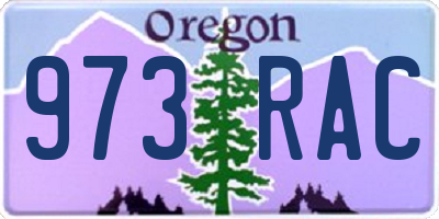 OR license plate 973RAC