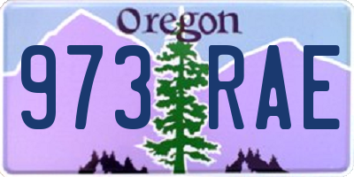 OR license plate 973RAE