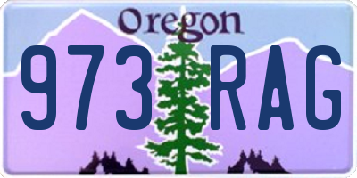 OR license plate 973RAG