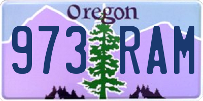 OR license plate 973RAM