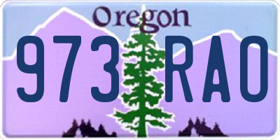 OR license plate 973RAO