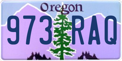 OR license plate 973RAQ