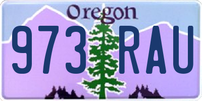 OR license plate 973RAU