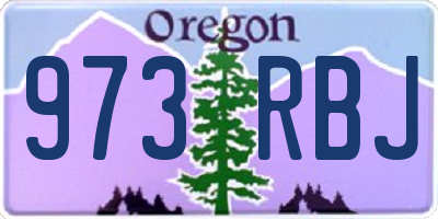 OR license plate 973RBJ