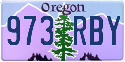 OR license plate 973RBY