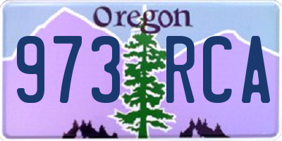 OR license plate 973RCA