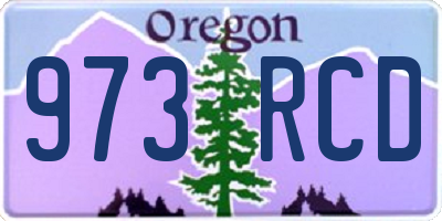 OR license plate 973RCD
