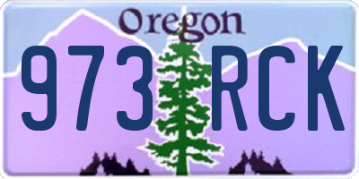 OR license plate 973RCK