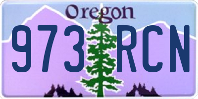 OR license plate 973RCN