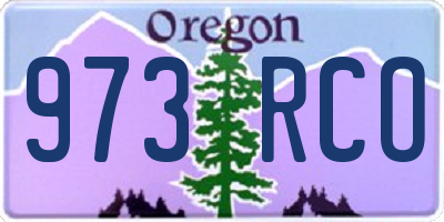 OR license plate 973RCO
