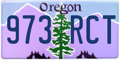 OR license plate 973RCT