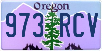 OR license plate 973RCV