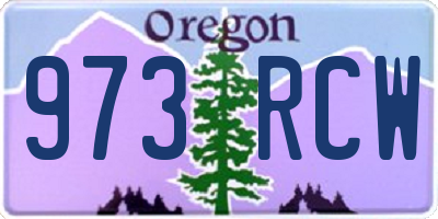 OR license plate 973RCW
