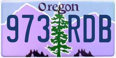 OR license plate 973RDB