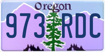 OR license plate 973RDC