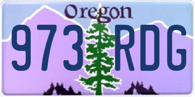 OR license plate 973RDG