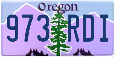 OR license plate 973RDI