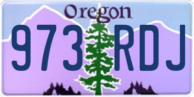 OR license plate 973RDJ