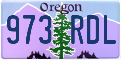 OR license plate 973RDL
