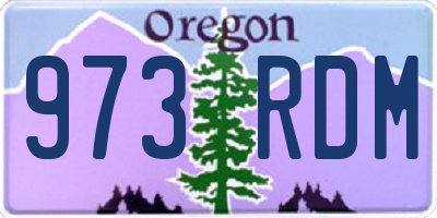 OR license plate 973RDM