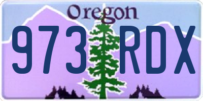 OR license plate 973RDX