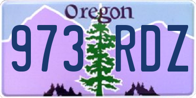 OR license plate 973RDZ