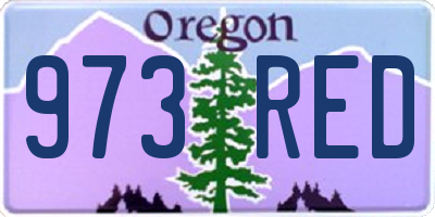 OR license plate 973RED