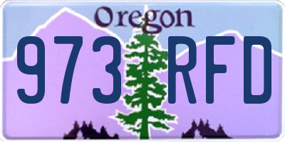 OR license plate 973RFD