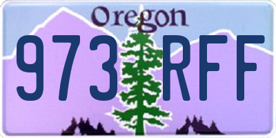 OR license plate 973RFF