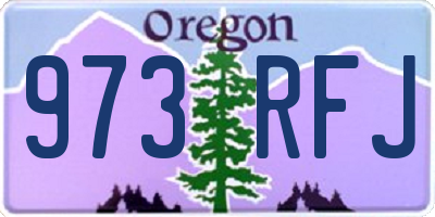 OR license plate 973RFJ