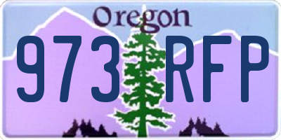 OR license plate 973RFP