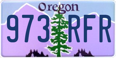 OR license plate 973RFR